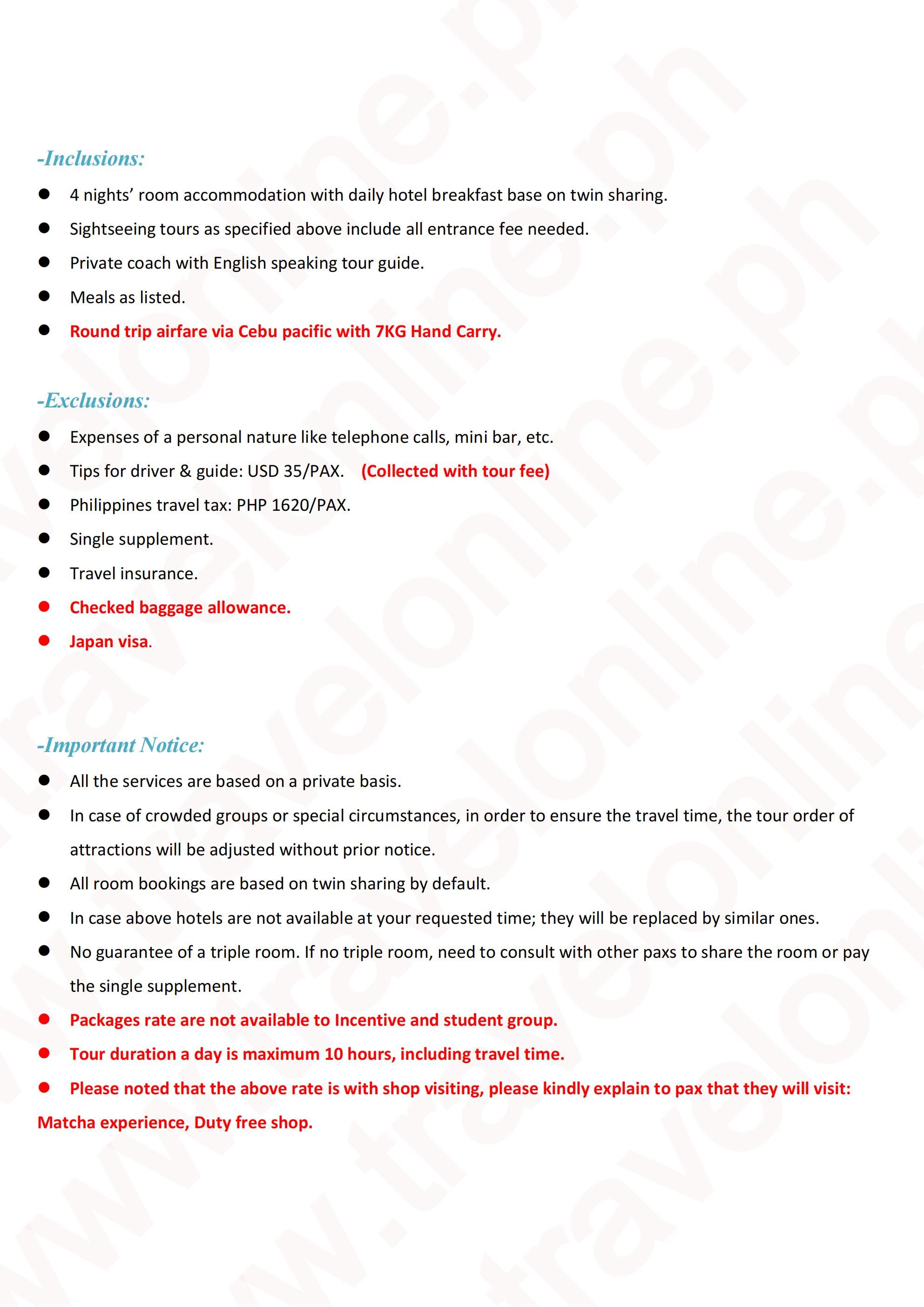 Osaka+Kyoto+Nara 5D4N （3 in 1 ）2027: AS LOW AS $859/PAX itinerary