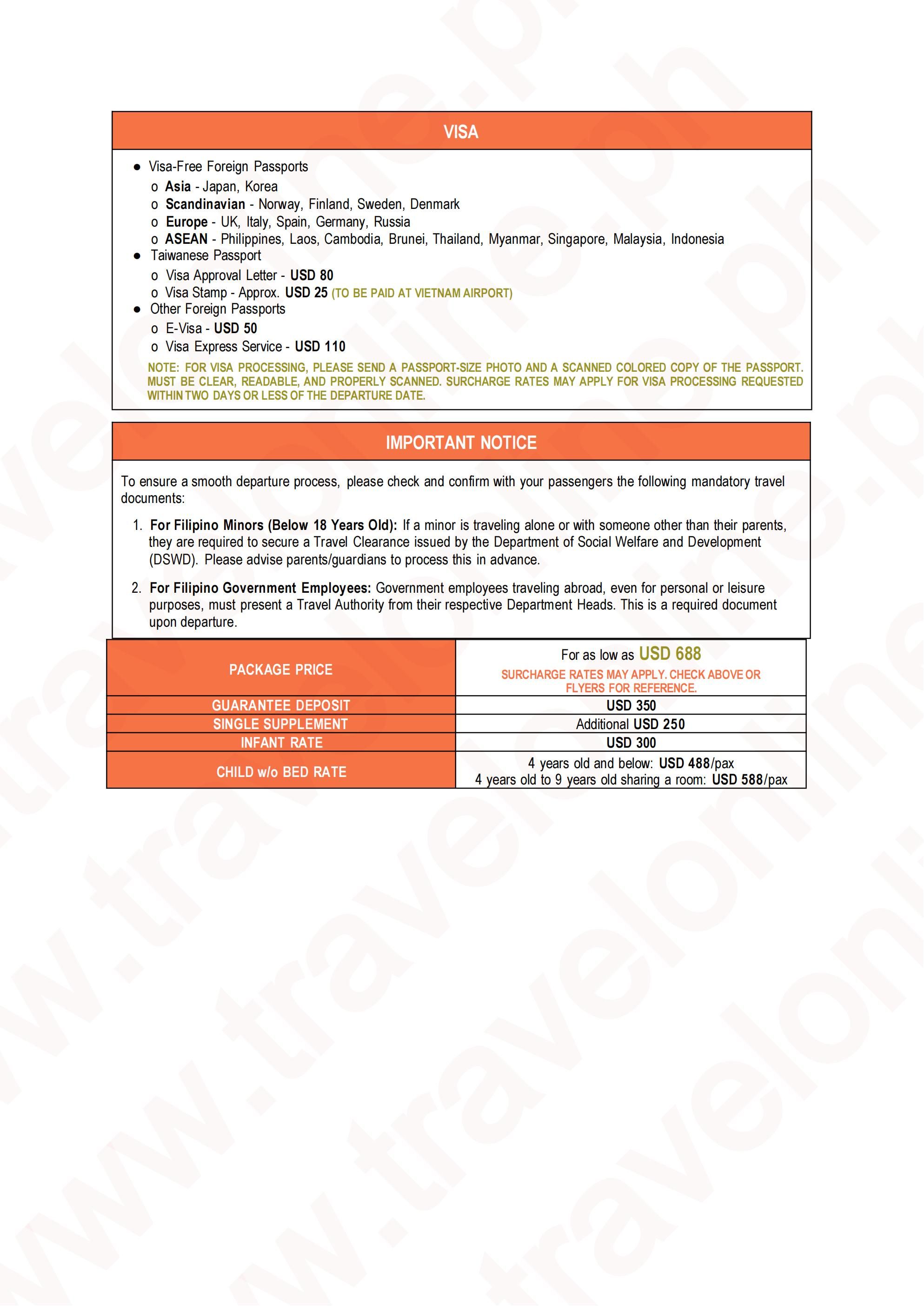 VIETNAM (Vietnam Rose 3.0-5D4N) via Vietnam Airlines: AS LOW AS $688/PAX itinerary