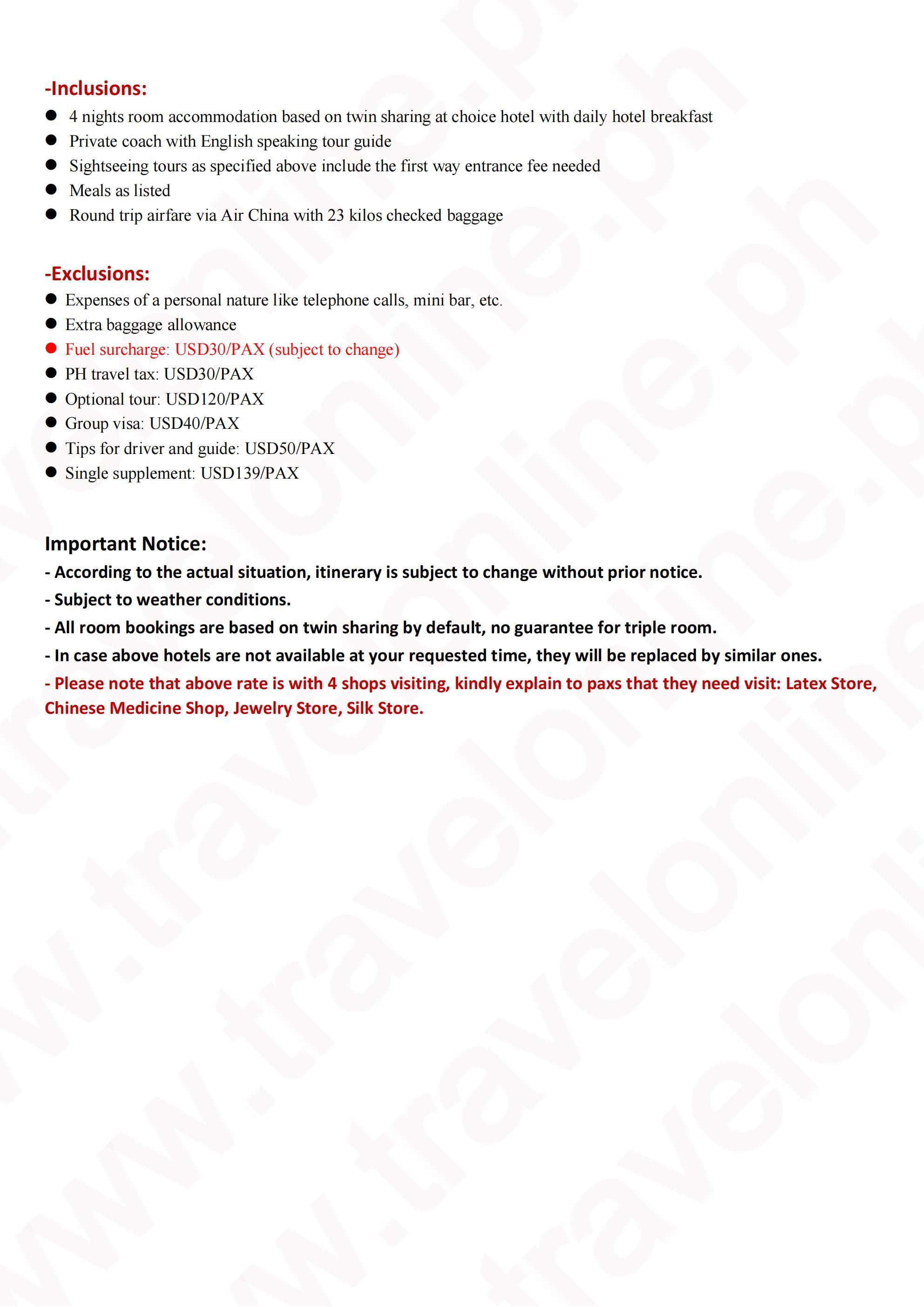 Chengdu + Dagu Glacier 5D4N via CA: AS LOW AS $458/PAX itinerary