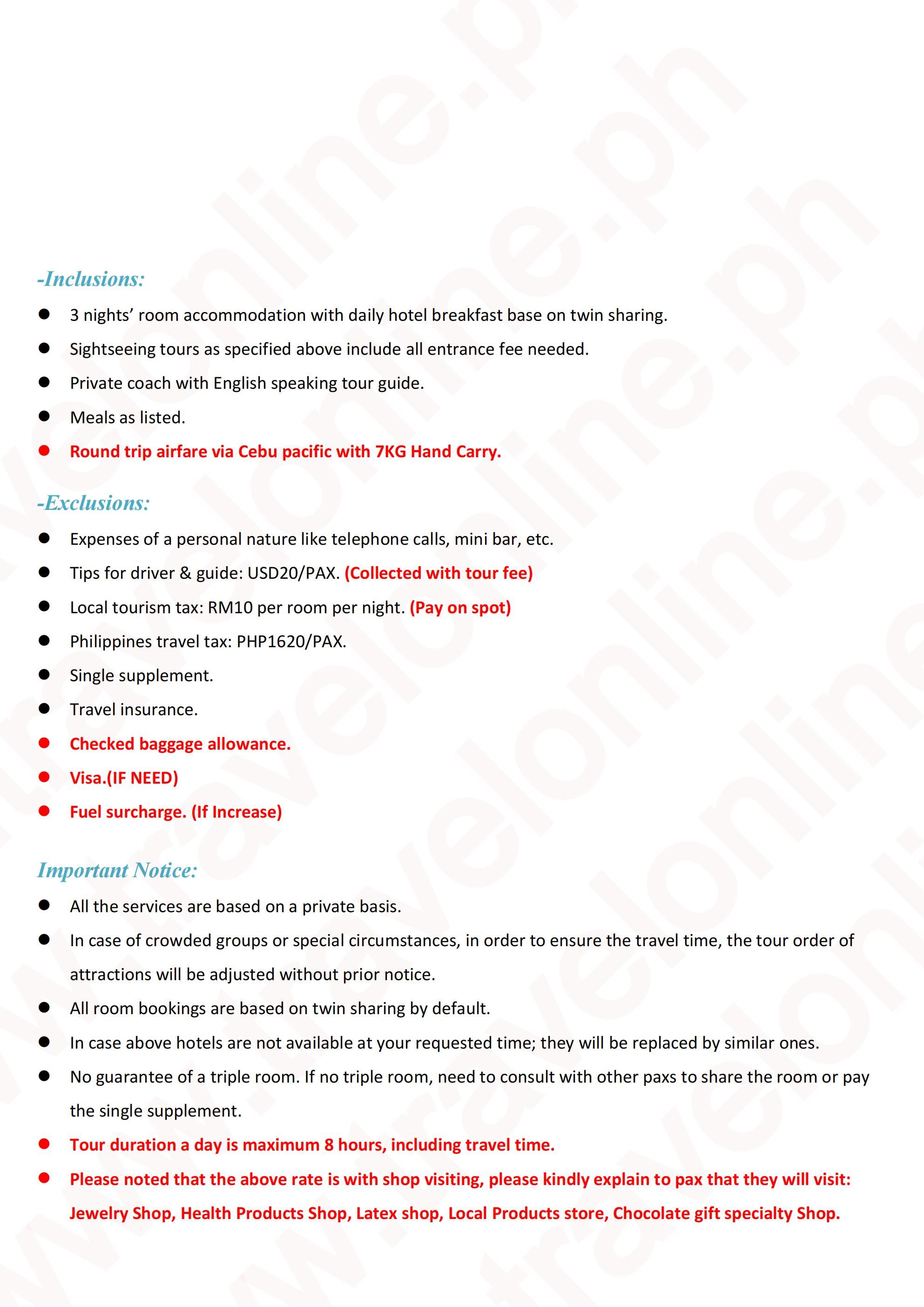 Singapore-Malaysia 5D3N Tour, 2027: AS LOW AS $599/PAX itinerary