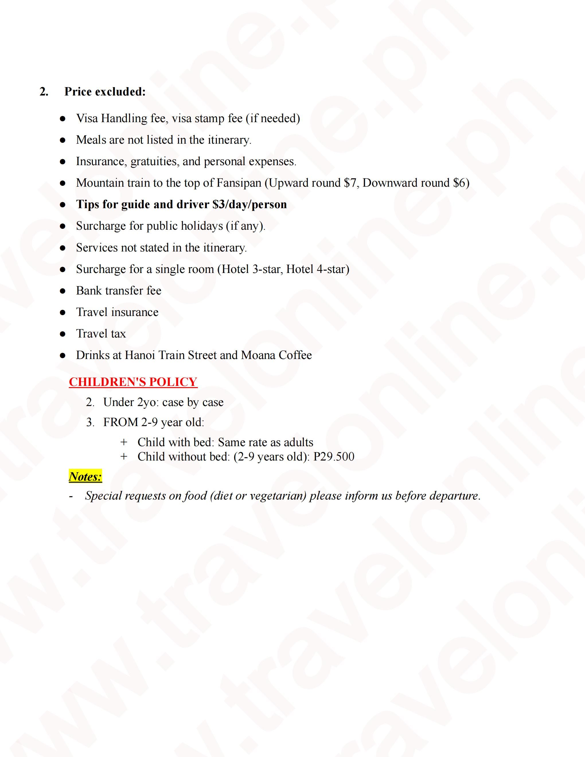 VN02-02 - HANOI - SAPA - CAT CAT - FANSIPAN - MOANA - MEGAGRANWOLD 4D4N : AS LOW AS ₱33500/PAX itinerary
