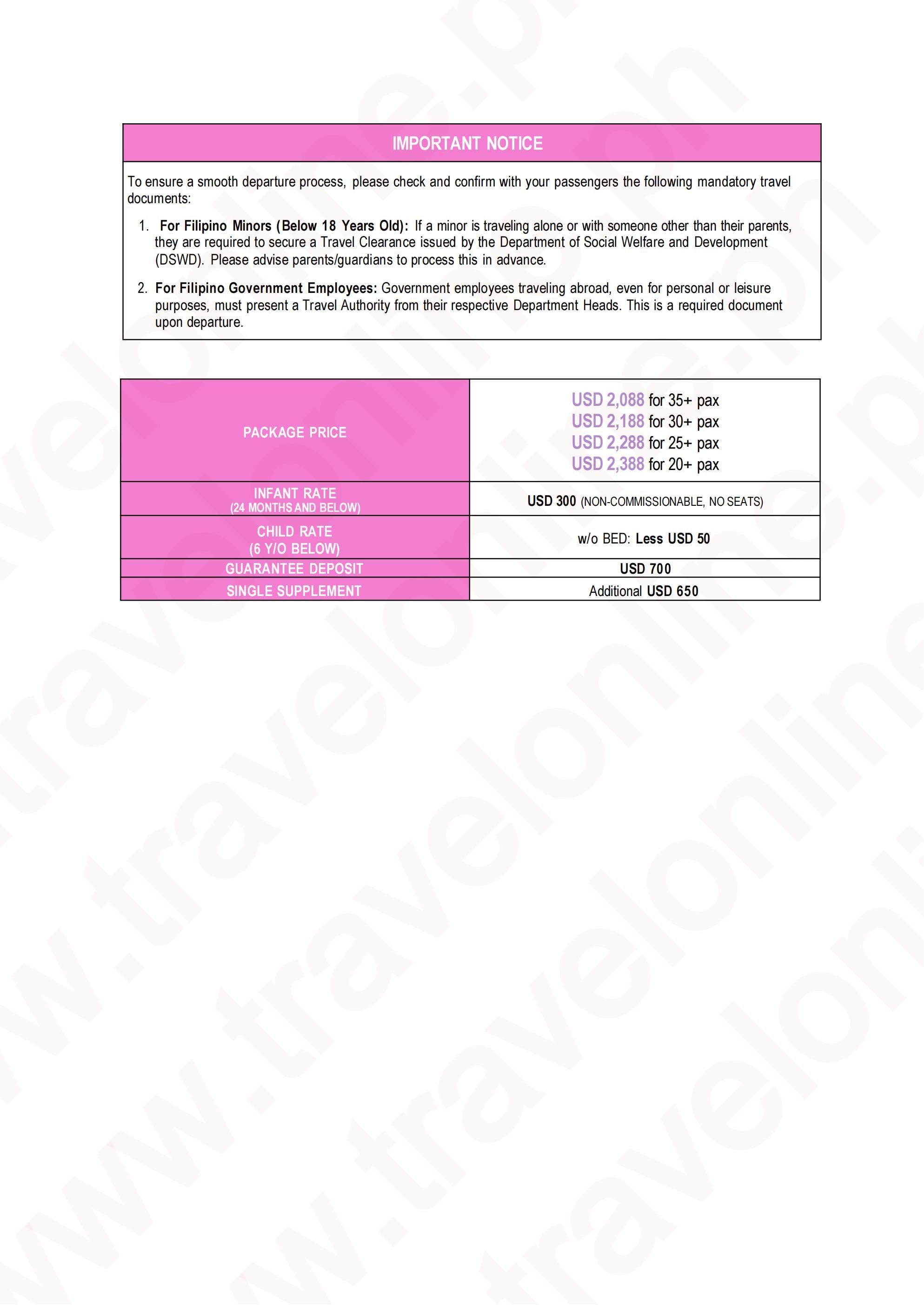 JAPAN (Memorable Japan_Sakura) 2027: AS LOW AS $2088/PAX itinerary