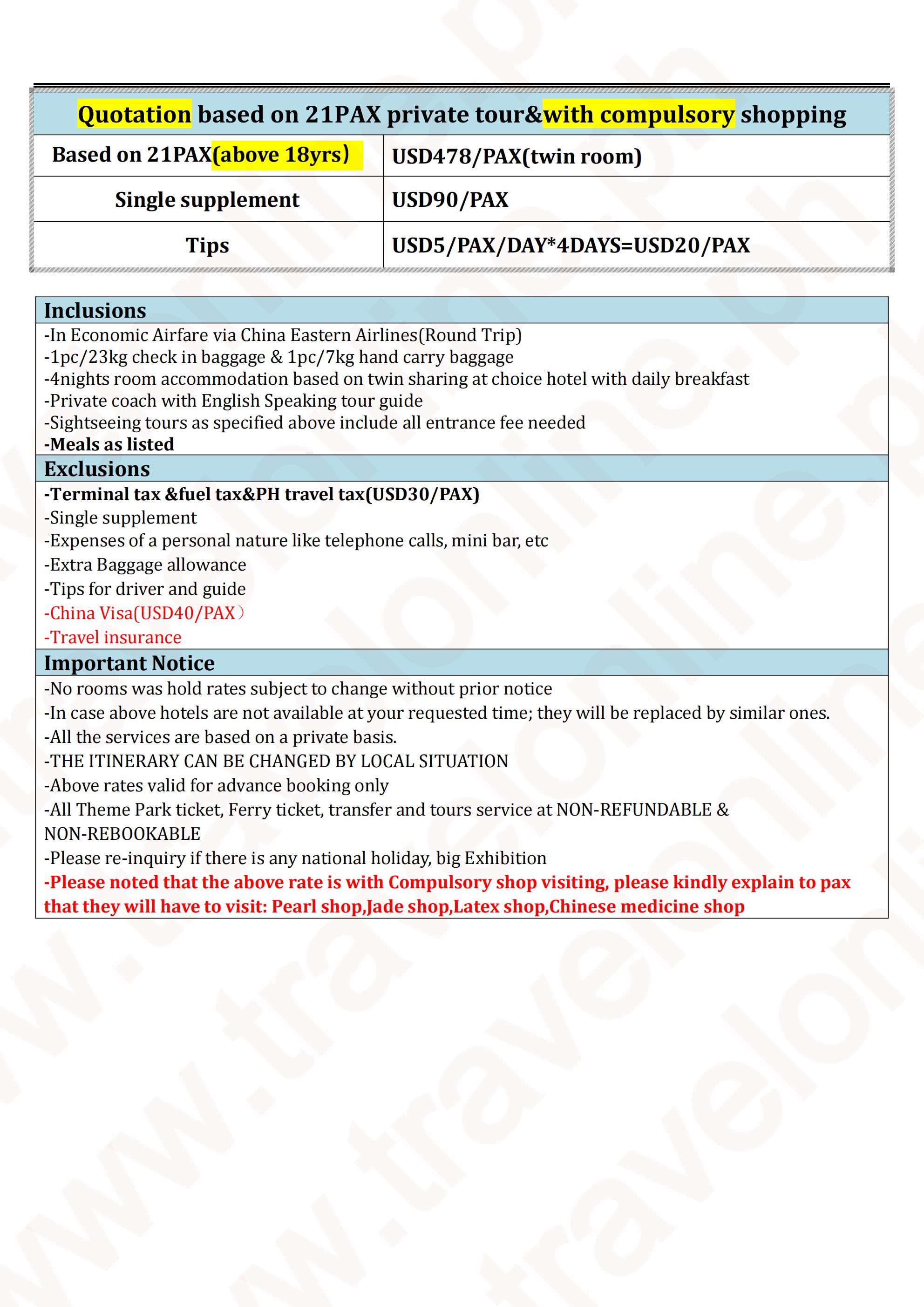 Manila-Mini Kyoto -Shanghai-5D4N-MU: AS LOW AS $478/PAX itinerary