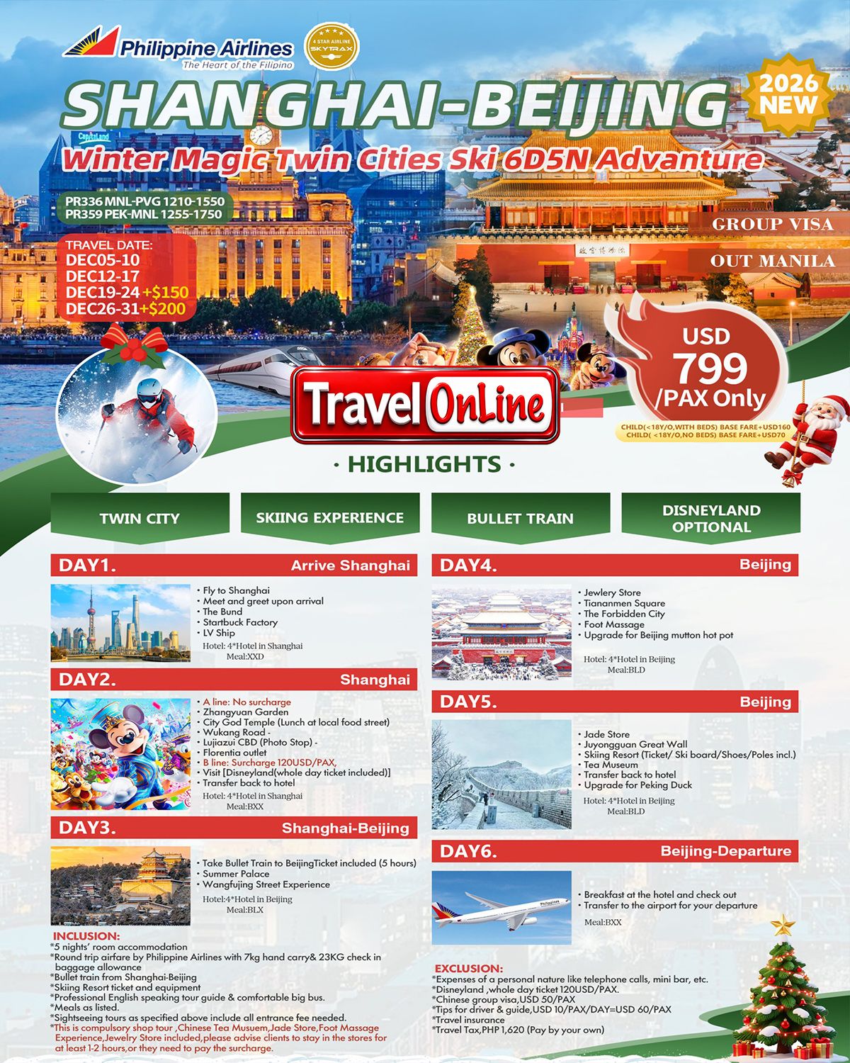 Shanghai-Beijing Skiing 6D5N: AS LOW AS $799/PAX promo image