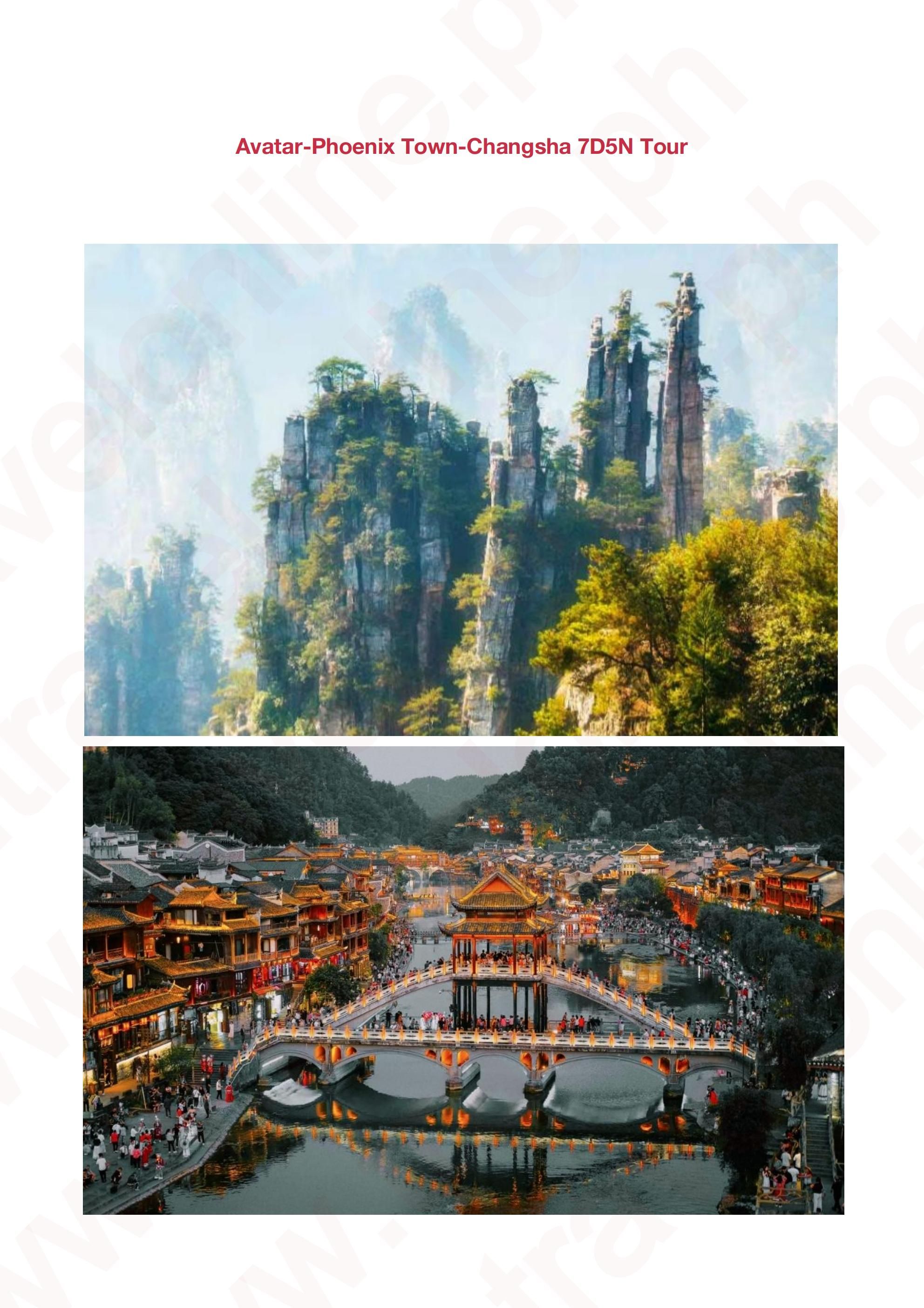 Avatar-Phoenix Town in Winter 7D6N: AS LOW AS $499/PAX itinerary