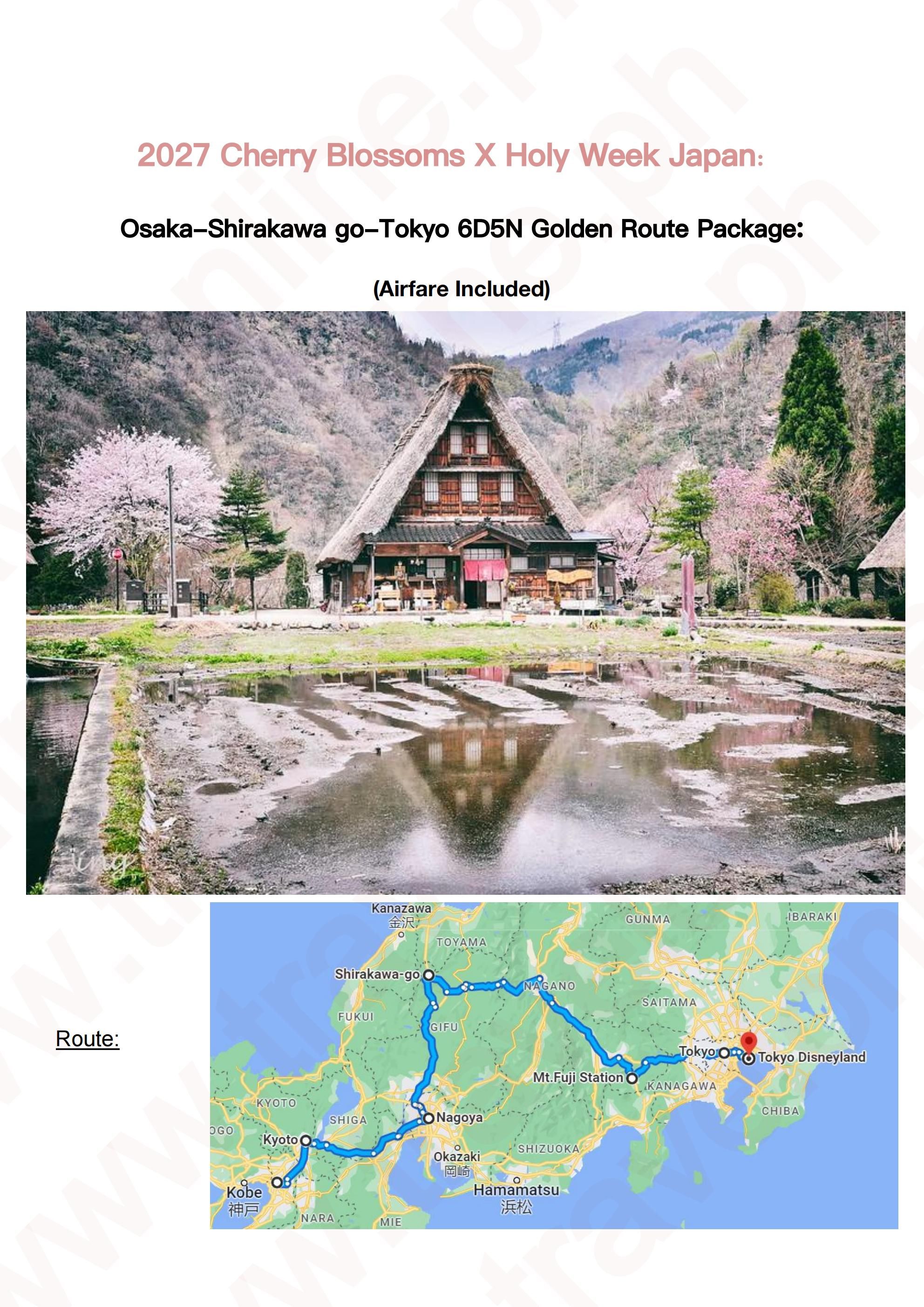 Osaka-Kyoto-Nara-Shirakawa go-MT fuji -Tokyo: AS LOW AS $1599/PAX itinerary