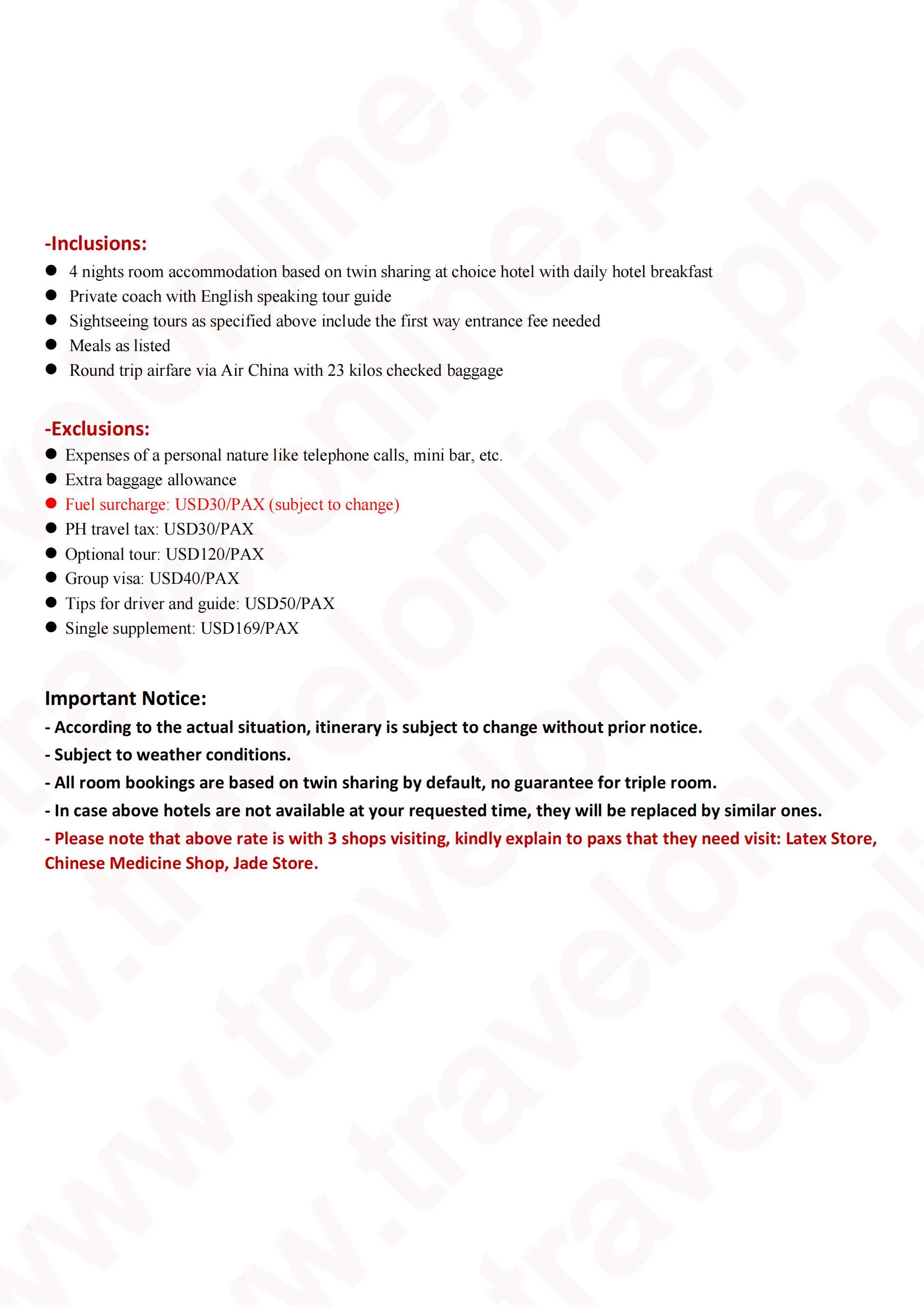Chongqing+Chengdu 5D4N (CA), 5 Star Hotel: AS LOW AS $428/PAX itinerary