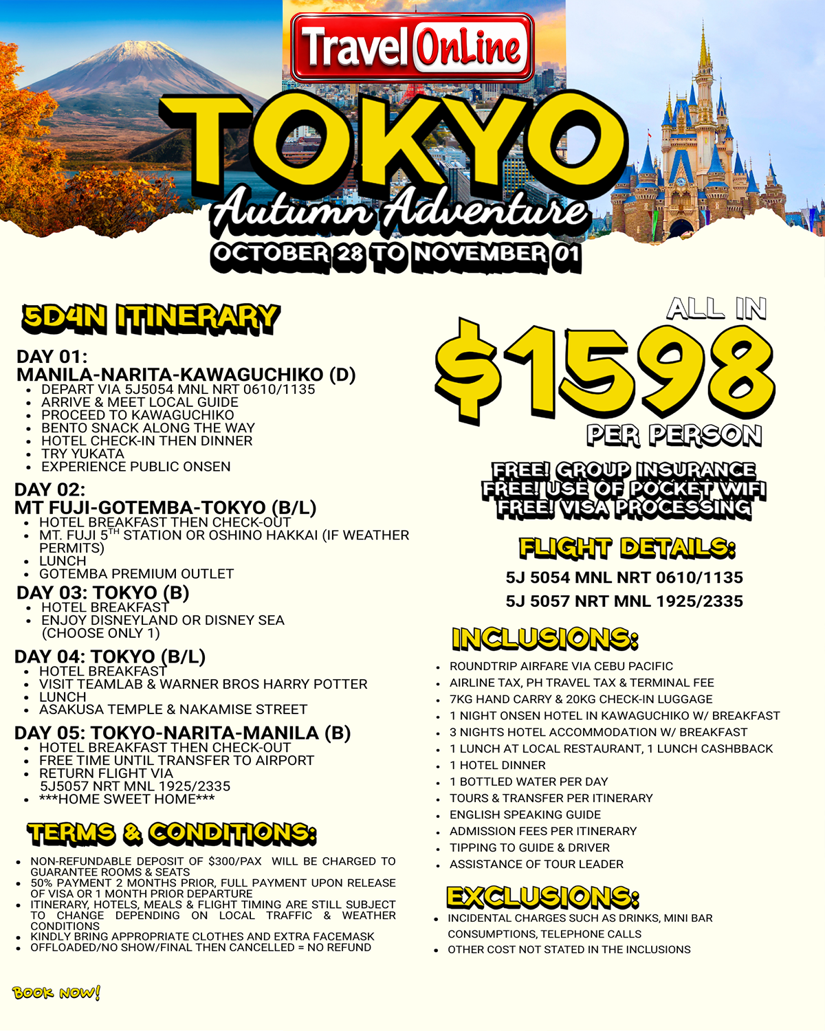 Tokyo Autumn Adventure: AS LOW AS $1598/PAX promo image