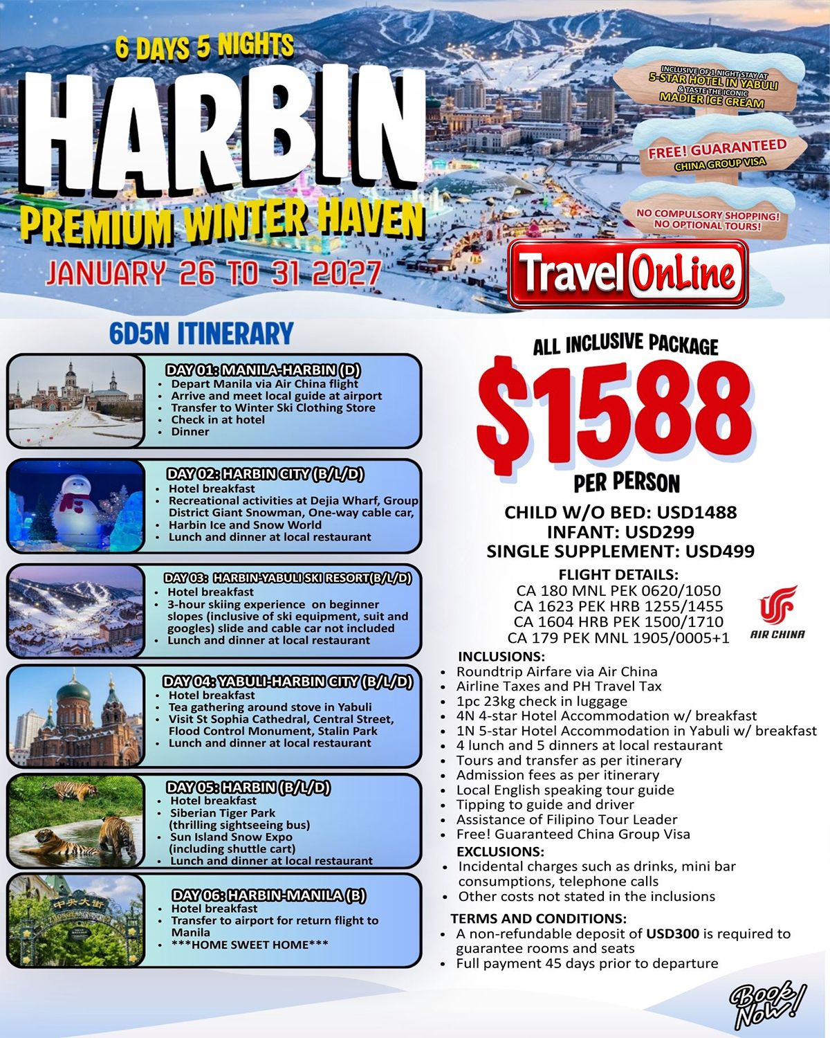 6D5N PREMIUM HARBIN 2027: AS LOW AS $1588/PAX promo image