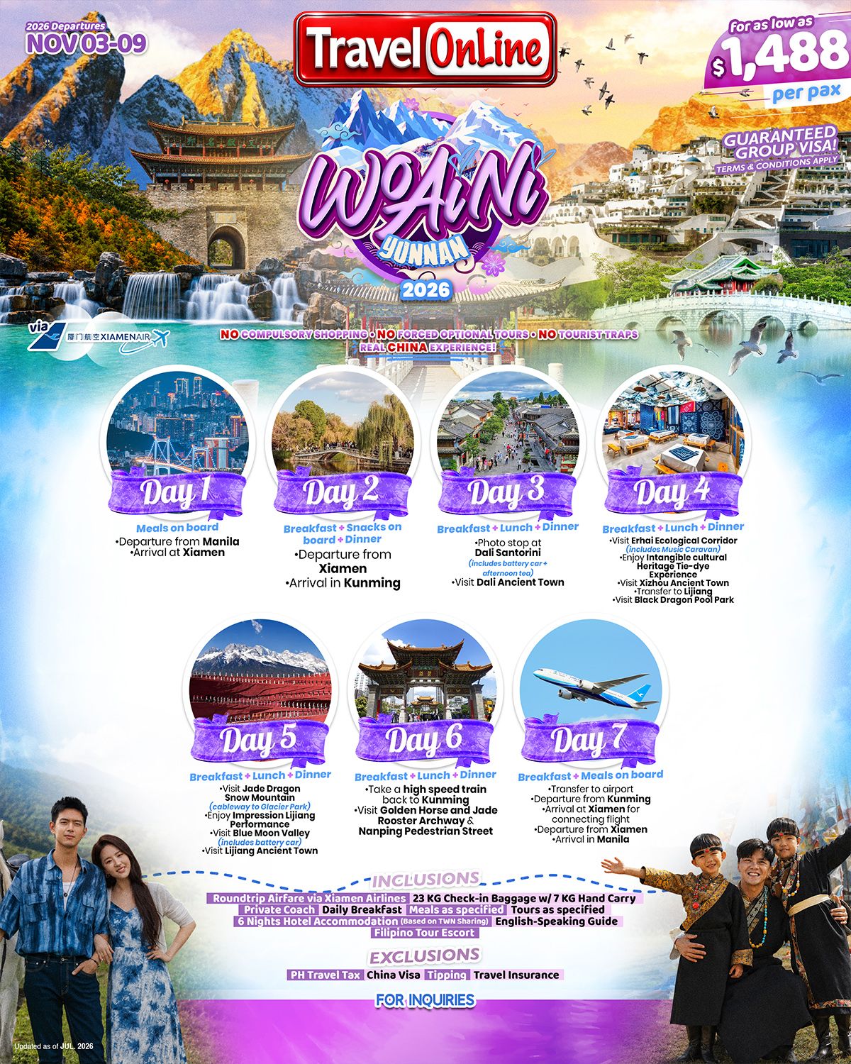 CHINA (Wo Ai Ni-Yunnan) 2026: AS LOW AS $1488/PAX promo image