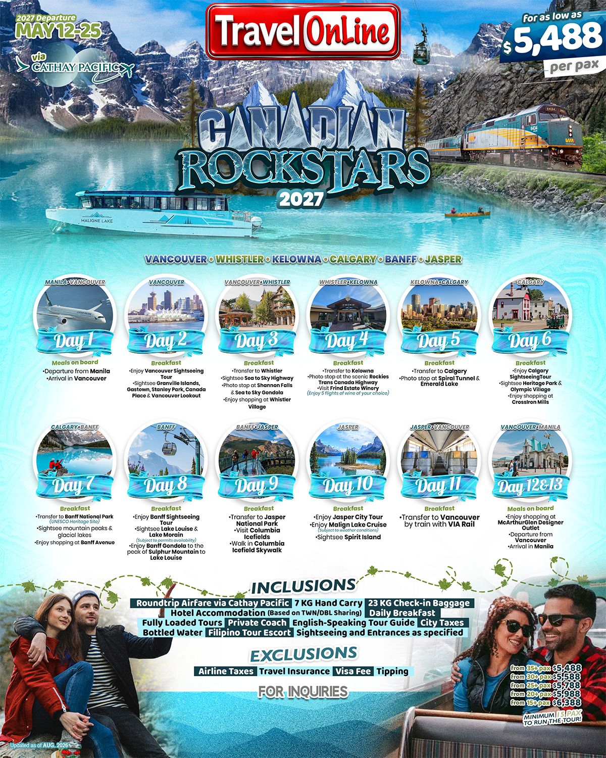 CANADA (Candian Rockstars) 2026: AS LOW AS $5488/PAX promo image