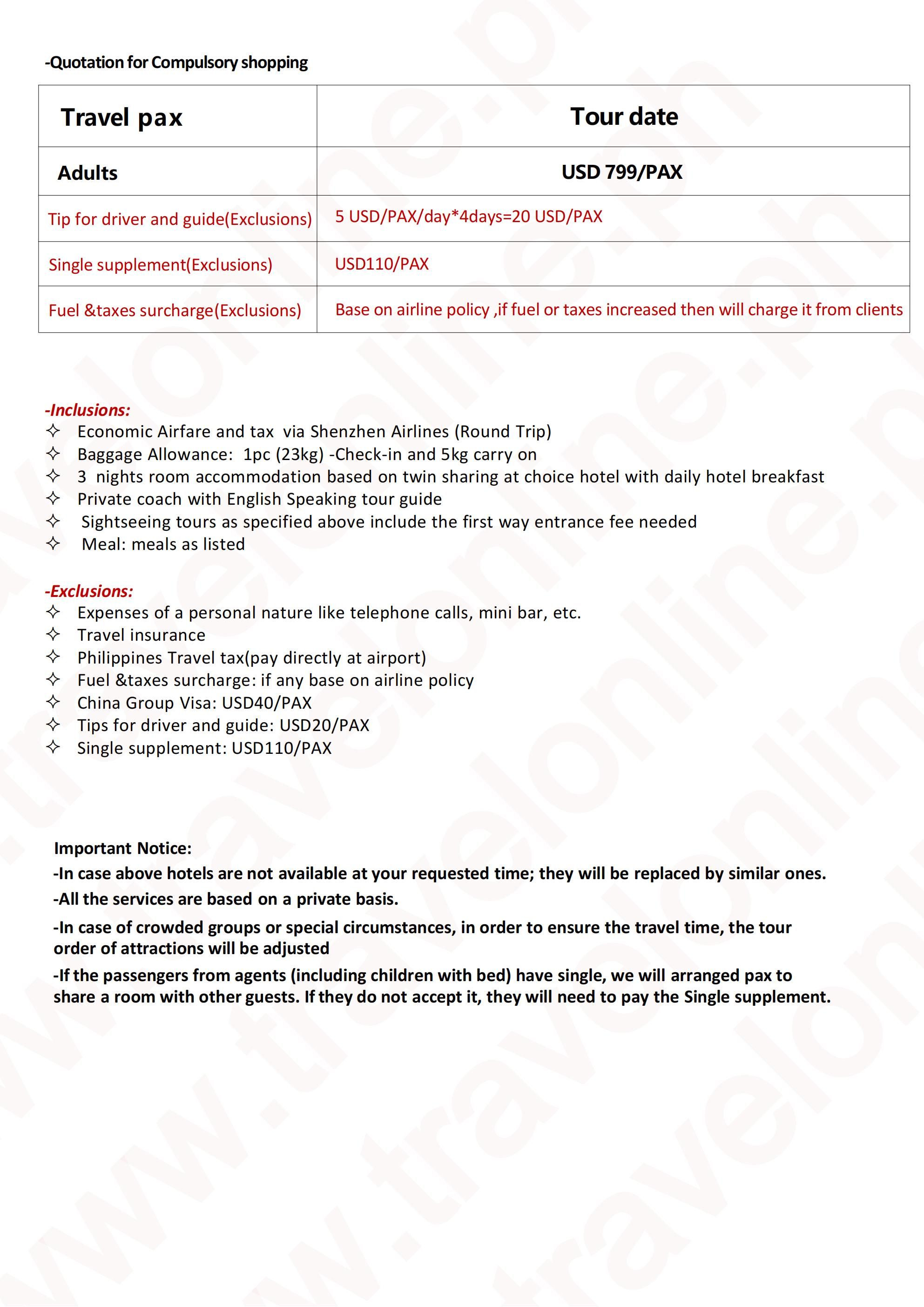 GUANGZHOU SHENZHEN CANTON FAIR CHINA 4 DAYS 3 NIGHTS ALL IN JOINER GROUP TOUR PACKAGE FROM MANILA PHILIPPINES - AS LOW AS: $799/PAX - TRAVELONLINE itinerary