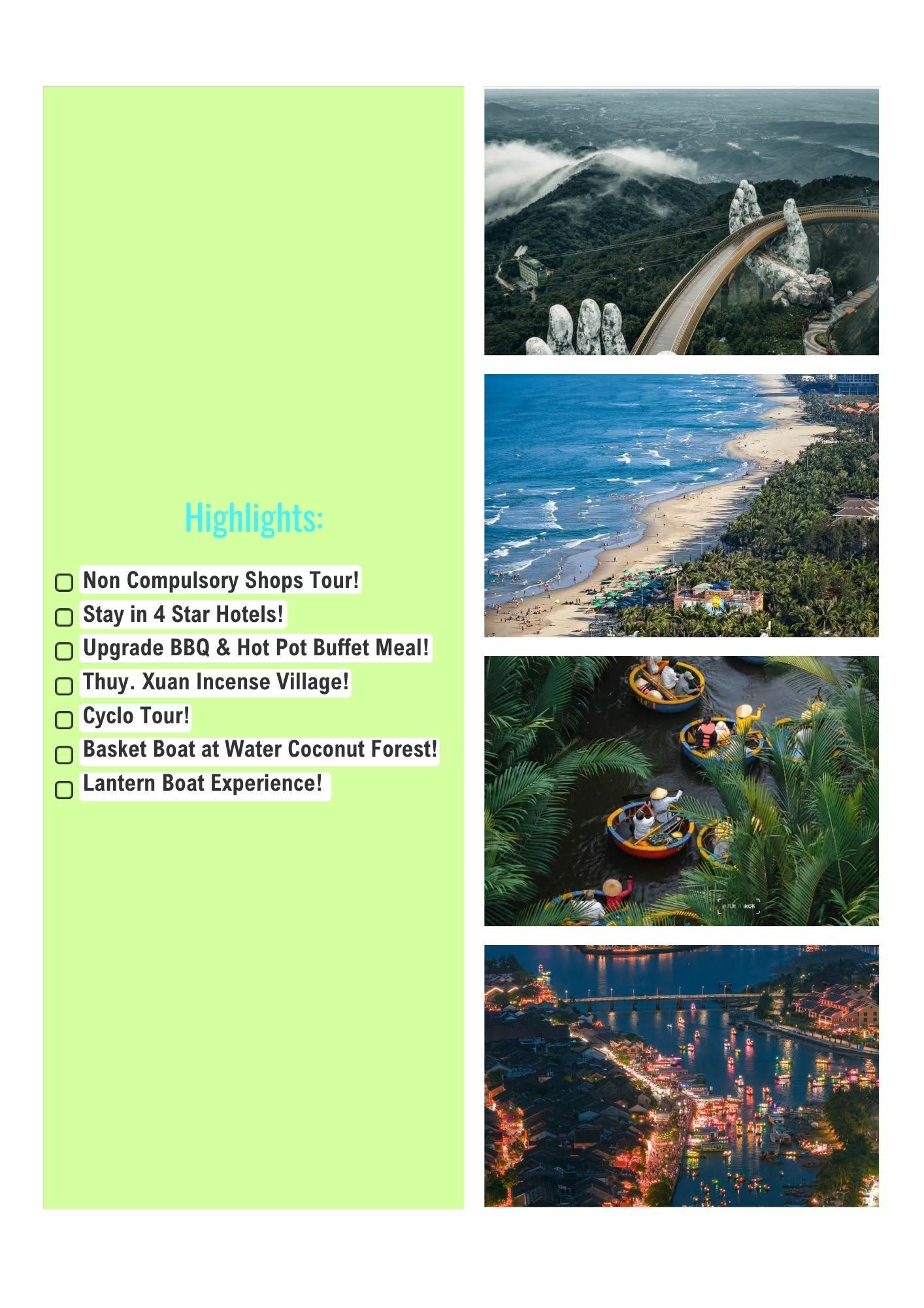 VIETNAM 4 DAYS 3 NIGHTS ALL IN JOINER GROUP TOUR PACKAGE FROM MANILA PHILIPPINES - AS LOW AS: $518/PAX - TRAVELONLINE itinerary